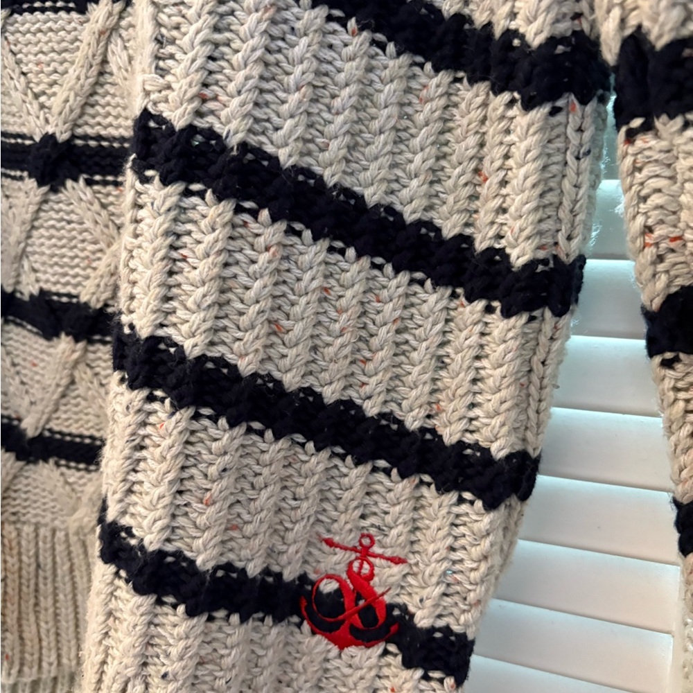 Scotch & Soda Beige and Black Cable Knit Sweater - Picture 6 of 9